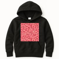 Leopard Heart Pattern Kids Hoodie