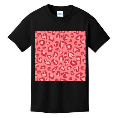 Leopard Heart Pattern Kids T-Shirt