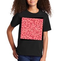 Leopard Heart Pattern Kids T-Shirt