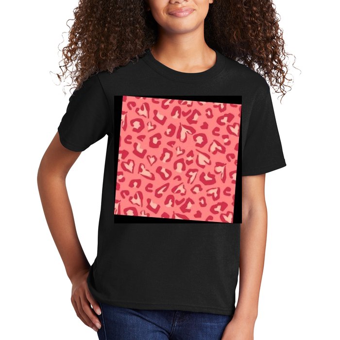 Leopard Heart Pattern Kids T-Shirt