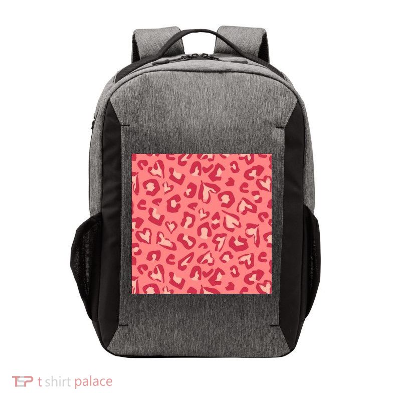 Leopard Heart Pattern Vector Backpack