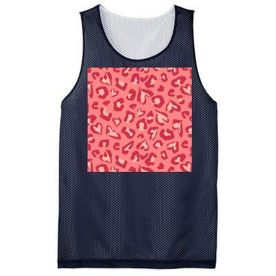 Leopard Heart Pattern Mesh Reversible Basketball Jersey Tank