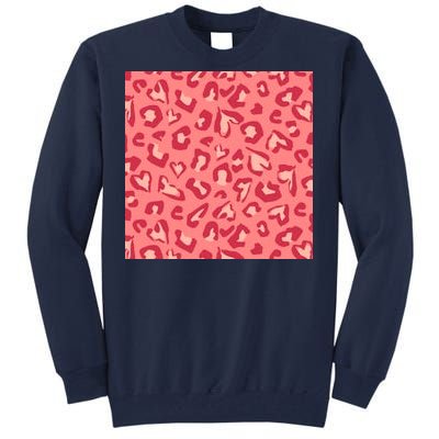 Leopard Heart Pattern Tall Sweatshirt