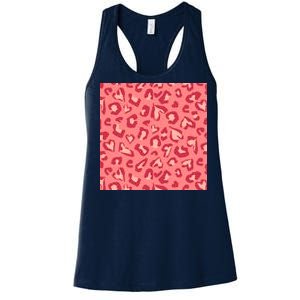 Leopard Heart Pattern Women's Racerback Tank