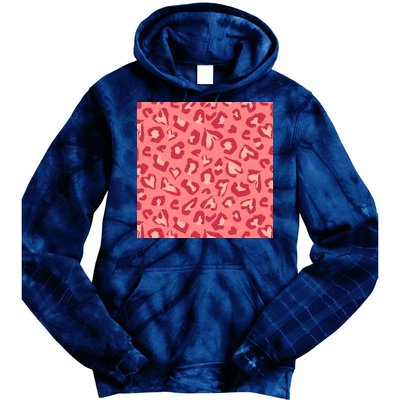 Leopard Heart Pattern Tie Dye Hoodie