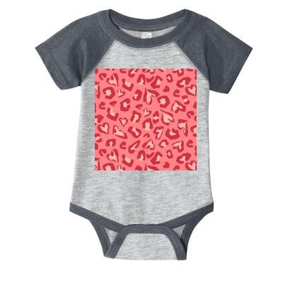 Leopard Heart Pattern Infant Baby Jersey Bodysuit