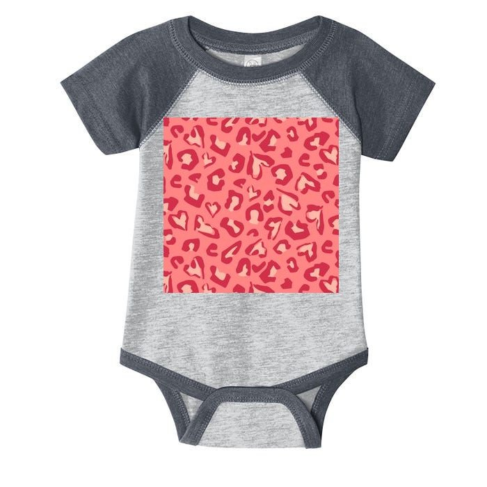 Leopard Heart Pattern Infant Baby Jersey Bodysuit