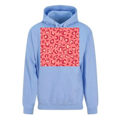 Leopard Heart Pattern Unisex Surf Hoodie