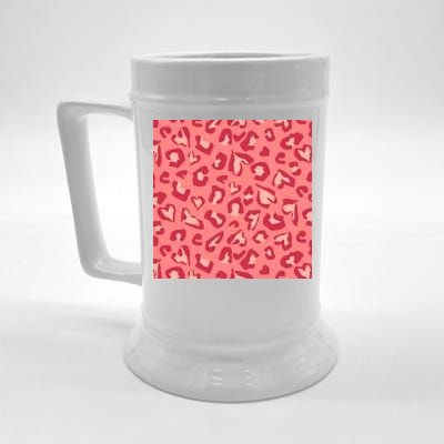 Leopard Heart Pattern Beer Stein