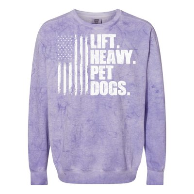 Lift Heavy Pet Dogs Weightlifting Colorblast Crewneck Sweatshirt