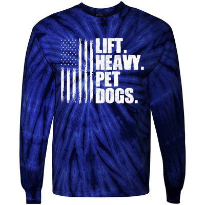 Lift Heavy Pet Dogs Weightlifting Tie-Dye Long Sleeve Shirt