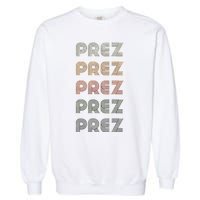 Love Heart Prez Grunge Vintage Style Black Prez Garment-Dyed Sweatshirt