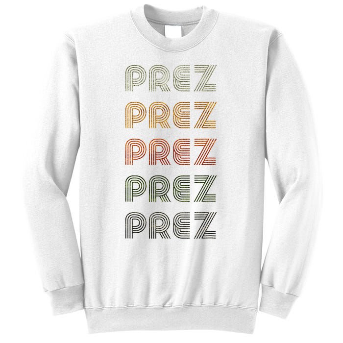 Love Heart Prez Grunge Vintage Style Black Prez Sweatshirt