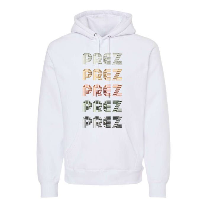 Love Heart Prez Grunge Vintage Style Black Prez Premium Hoodie