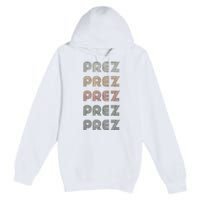 Love Heart Prez Grunge Vintage Style Black Prez Premium Pullover Hoodie