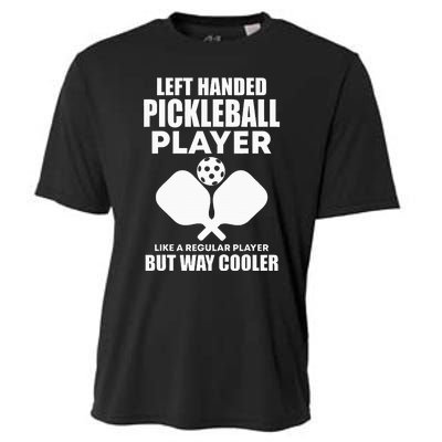 Left Handed Pickleball Player Cooling Performance Crew T-Shirt