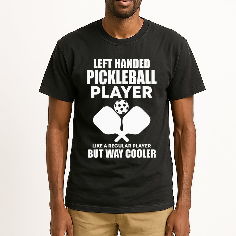 Left Handed Pickleball Player Tall T-Shirt