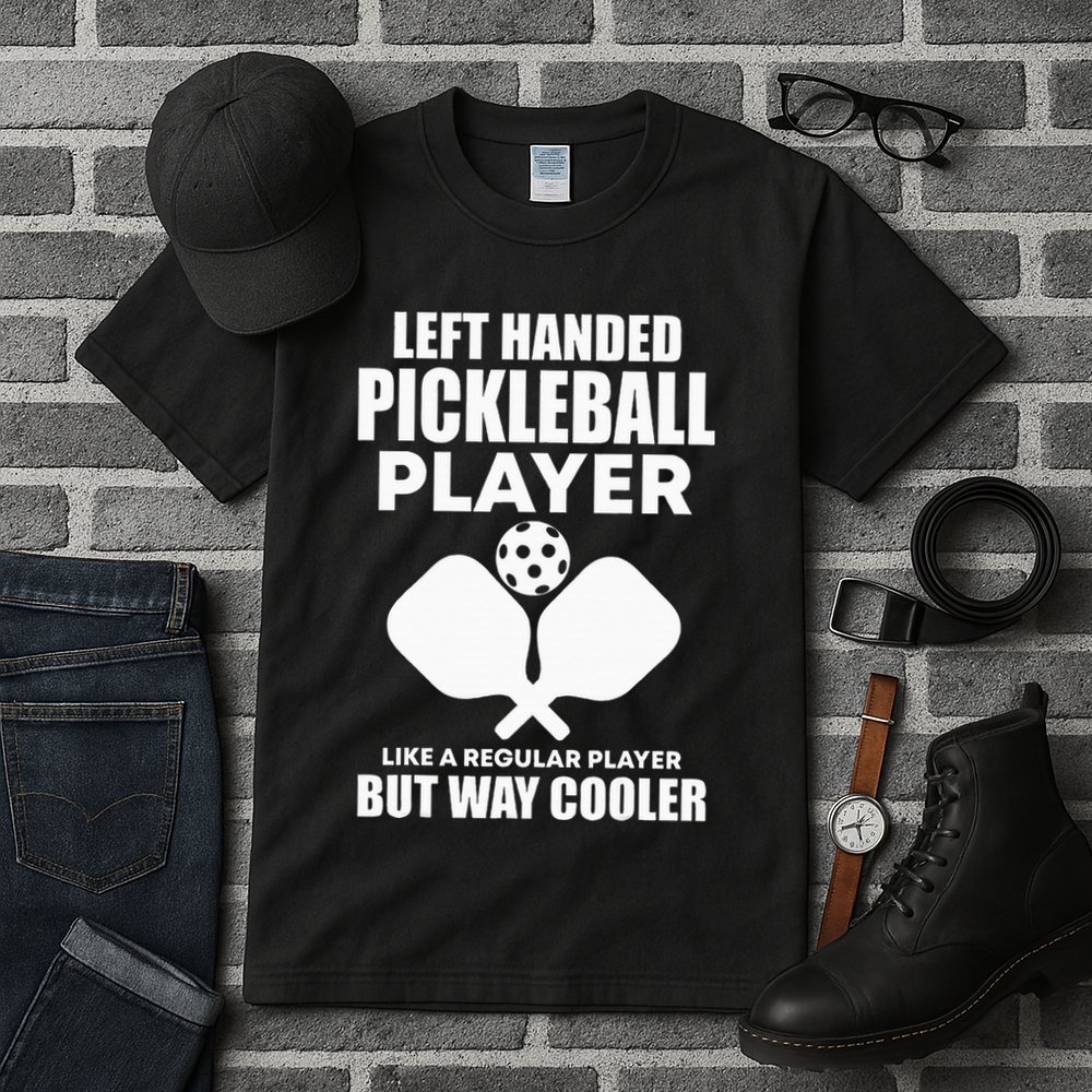 Left Handed Pickleball Player Tall T-Shirt