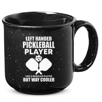 Left Handed Pickleball Player 15oz Campfire Ceramic Mug