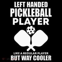 Left Handed Pickleball Player Drawstring Bag