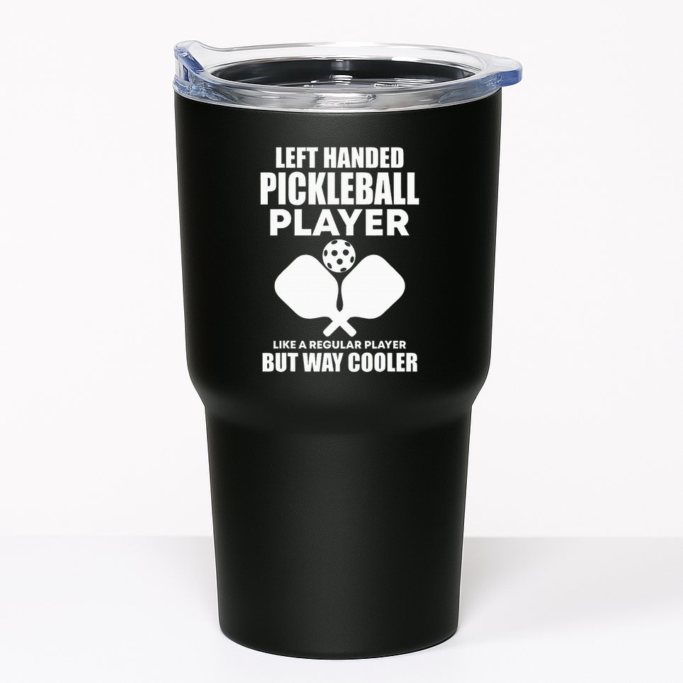Left Handed Pickleball Player Tumbler