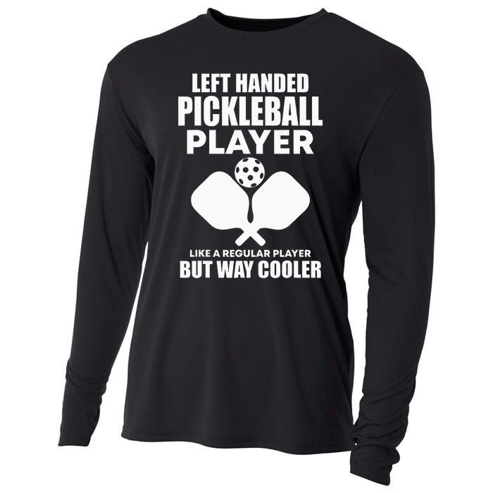 Left Handed Pickleball Player Cooling Performance Long Sleeve Crew