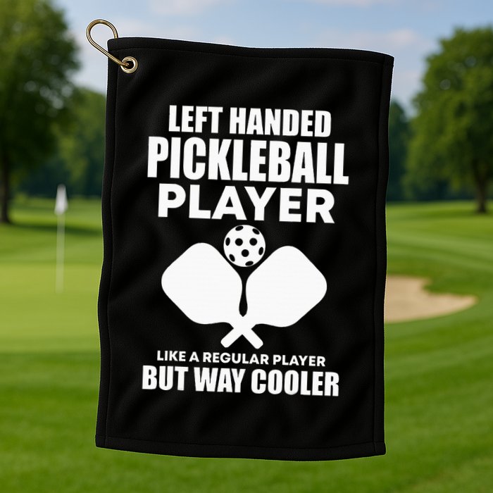 Left Handed Pickleball Player Golf Towel