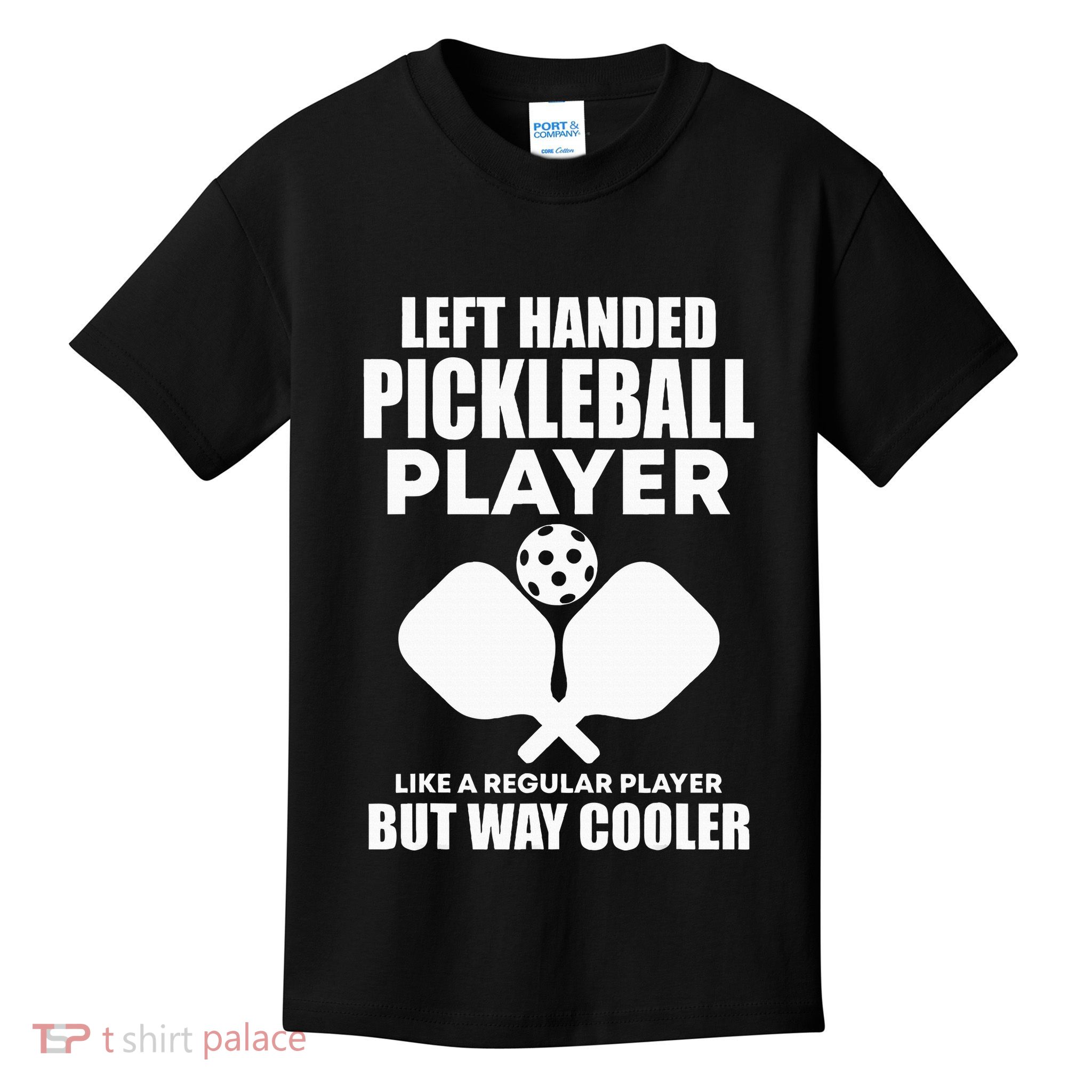 Left Handed Pickleball Player Kids T-Shirt