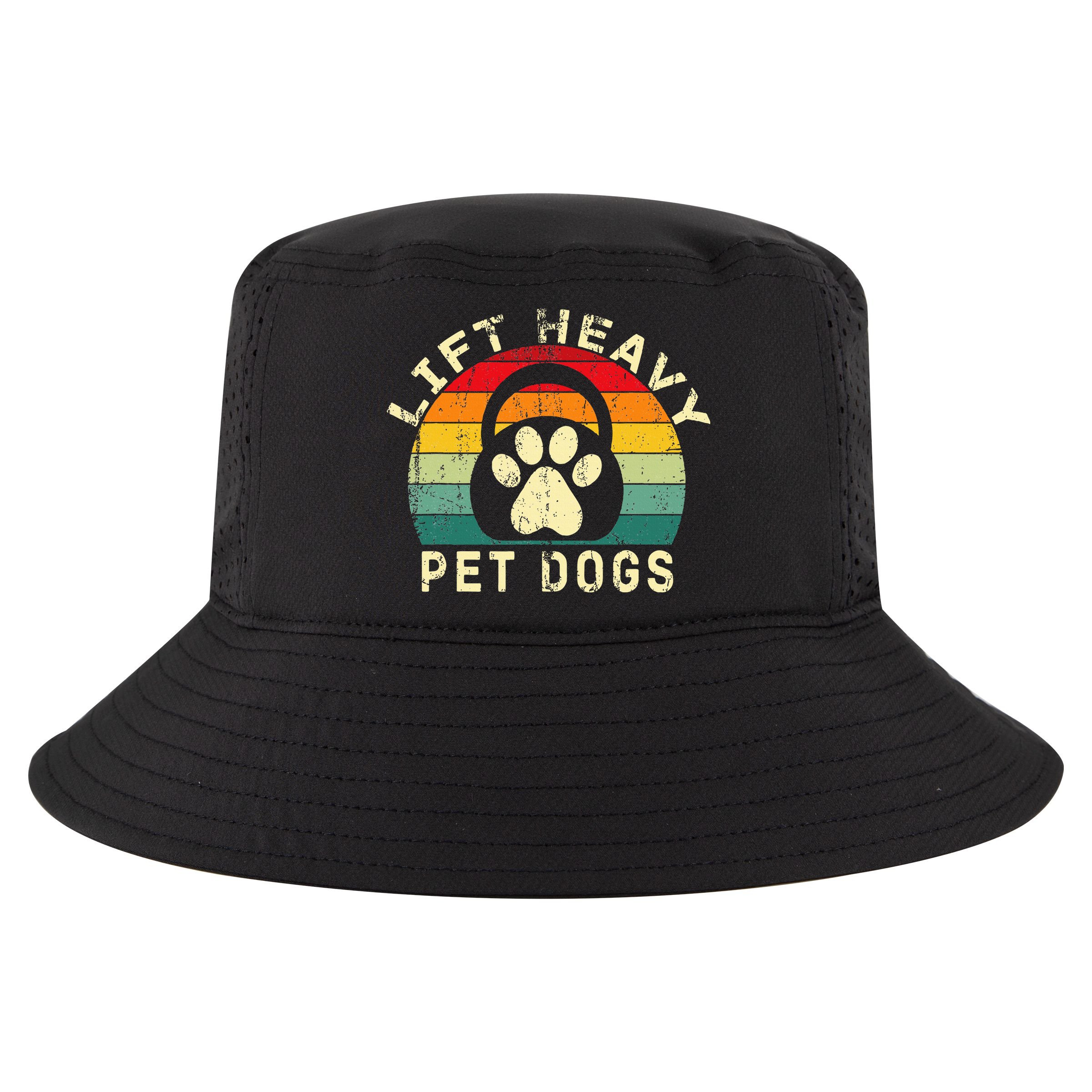 Lift Heavy Pet Dogs Gym Fitness Workout Weightlifting Cool Comfort Performance Bucket Hat