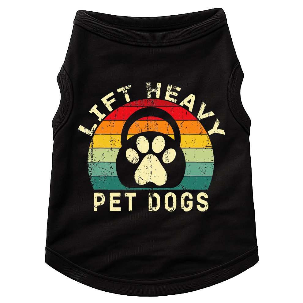 Lift Heavy Pet Dogs Gym Fitness Workout Weightlifting Doggie Tank