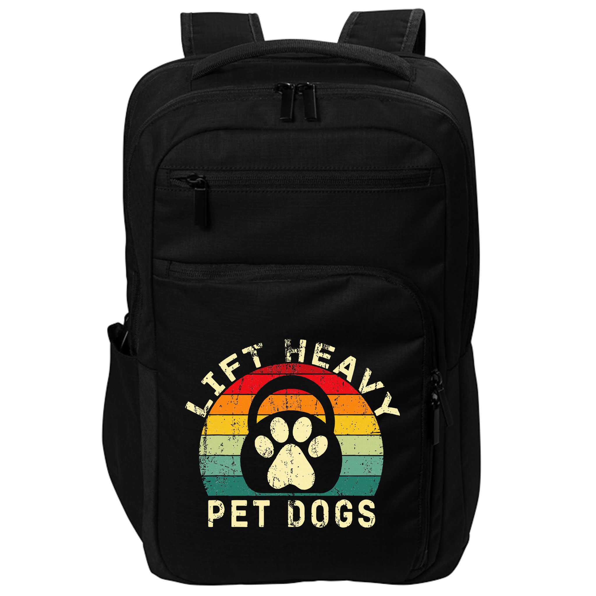 Lift Heavy Pet Dogs Gym Fitness Workout Weightlifting Impact Tech Backpack