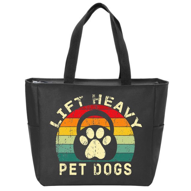 Lift Heavy Pet Dogs Gym Fitness Workout Weightlifting Zip Tote Bag