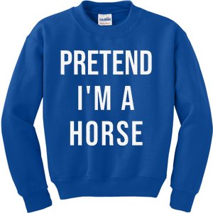 Lazy Halloween Pretend Im A Horse Costume Funny Party Kids Sweatshirt