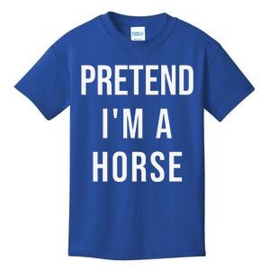 Lazy Halloween Pretend Im A Horse Costume Funny Party Kids T-Shirt