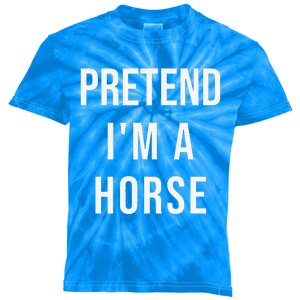 Lazy Halloween Pretend Im A Horse Costume Funny Party Kids Tie-Dye T-Shirt