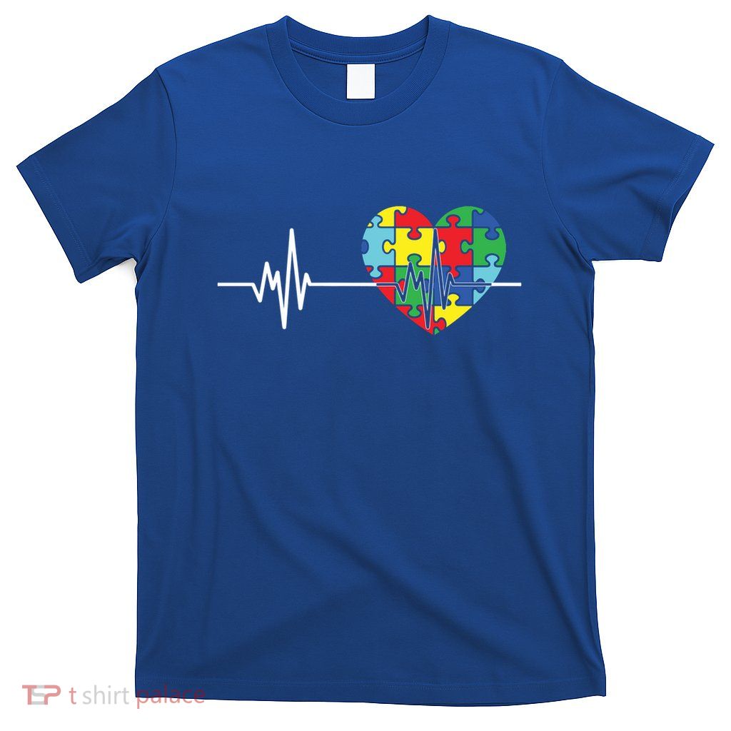 Love Heart Puzzle Acceptance Autism Awareness T-Shirt