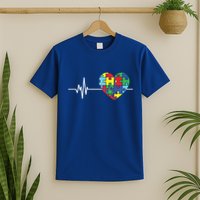 Love Heart Puzzle Acceptance Autism Awareness T-Shirt