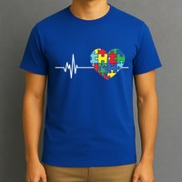 Love Heart Puzzle Acceptance Autism Awareness T-Shirt