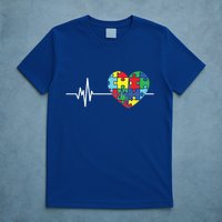 Love Heart Puzzle Acceptance Autism Awareness T-Shirt