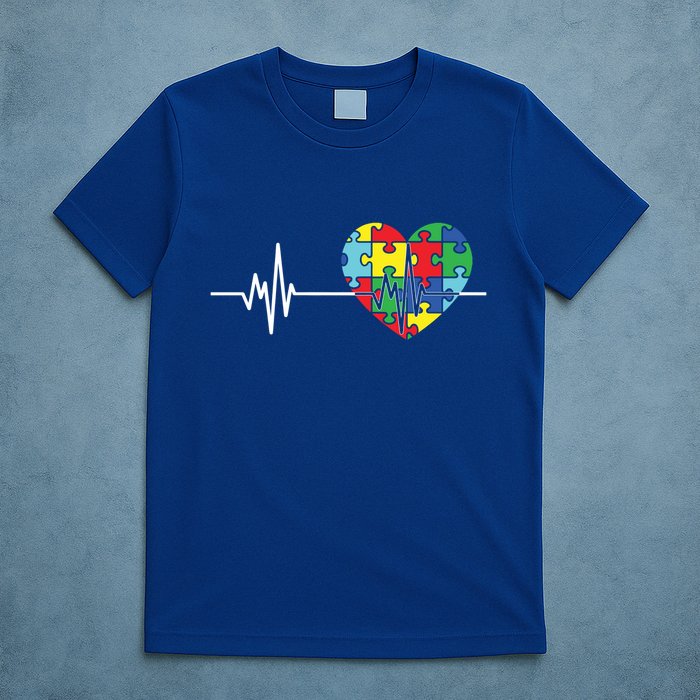 Love Heart Puzzle Acceptance Autism Awareness T-Shirt