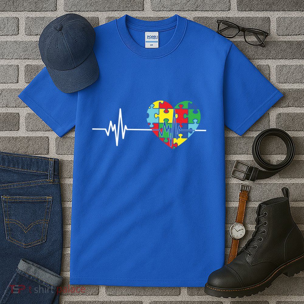 Love Heart Puzzle Acceptance Autism Awareness Tall T-Shirt