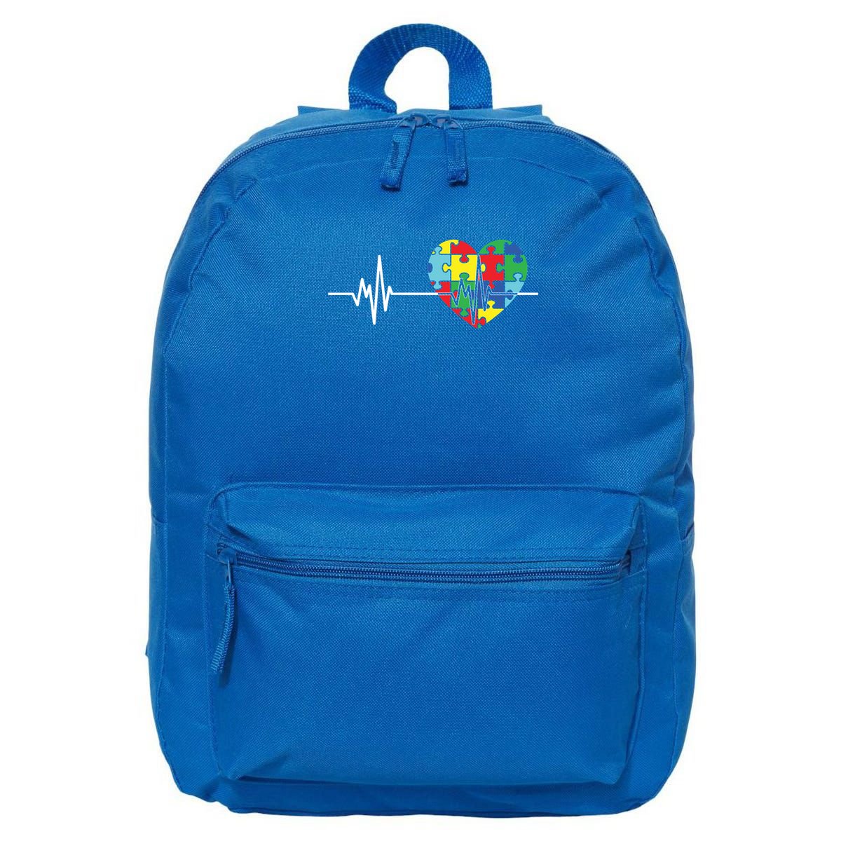 Love Heart Puzzle Acceptance Autism Awareness 16 in Basic Backpack