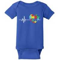 Love Heart Puzzle Acceptance Autism Awareness Baby Bodysuit