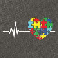 Love Heart Puzzle Acceptance Autism Awareness Cotton Canvas Backpack