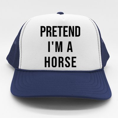 Lazy Halloween Pretend IM A Horse Costume Funny Party Trucker Hat