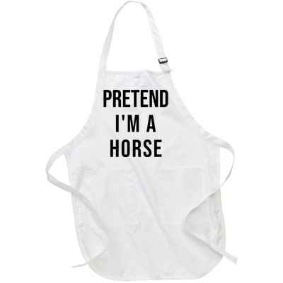 Lazy Halloween Pretend IM A Horse Costume Funny Party Full-Length Apron With Pockets