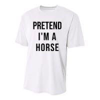 Lazy Halloween Pretend IM A Horse Costume Funny Party Youth Performance Sprint T-Shirt