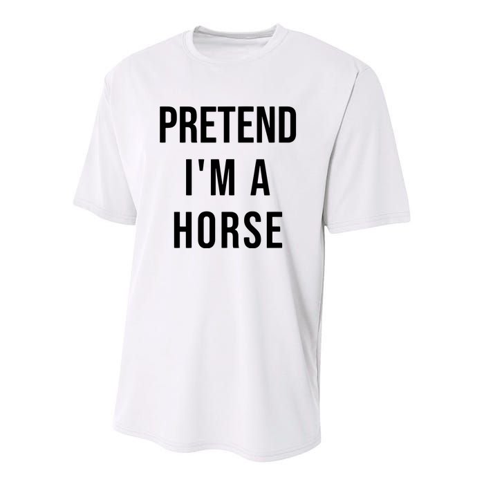 Lazy Halloween Pretend IM A Horse Costume Funny Party Youth Performance Sprint T-Shirt