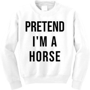 Lazy Halloween Pretend IM A Horse Costume Funny Party Kids Sweatshirt