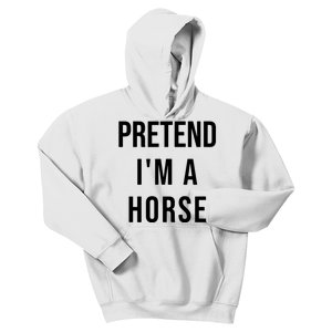 Lazy Halloween Pretend IM A Horse Costume Funny Party Kids Hoodie